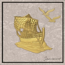 Επιτοίχιο/Επιτραπέζιο Κάδρο με το Καράβι της Κερύνειας