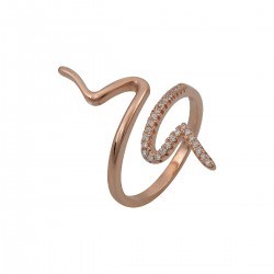 Δαχτυλίδι Φίδι από Ασήμι 925