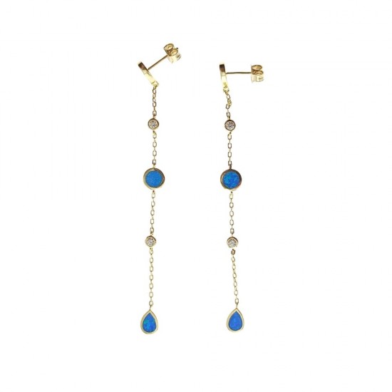 Σκουλαρίκια με Opal Πέτρα από Ασήμι 925