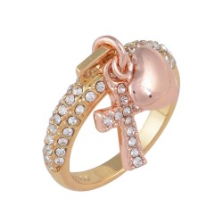 Δαχτυλίδι Βεράκι από Alloy επιπλατινωμένο με Χρυσό 18Κ