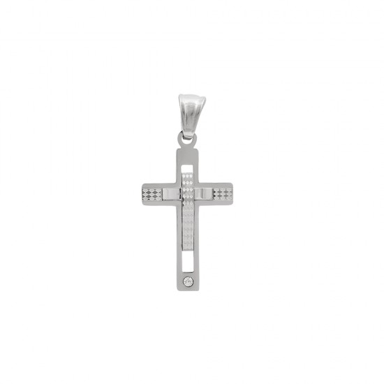 Ανδρικό Μοτιφ Σταυρός από Ατσάλι