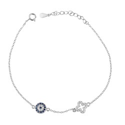 Βραχιόλι Μάτι από Ασήμι 925