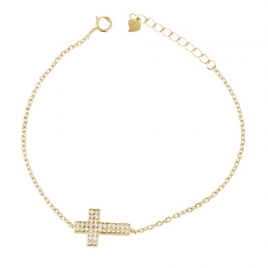 Βραχιόλι Σταυρός από Ασήμι 925