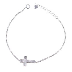 Βραχιόλι Σταυρός από Ασήμι 925