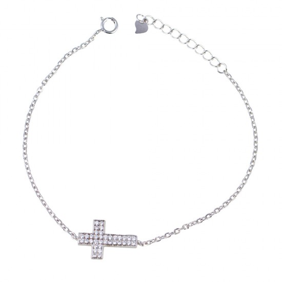 Βραχιόλι Σταυρός από Ασήμι 925