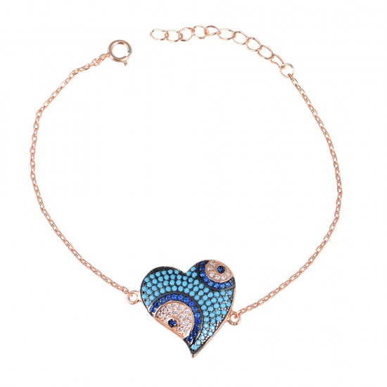 Βραχιόλι Καρδιά από Ασήμι 925