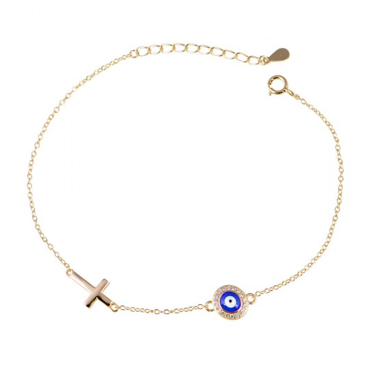 Βραχιόλι Μάτι από Ασήμι 925
