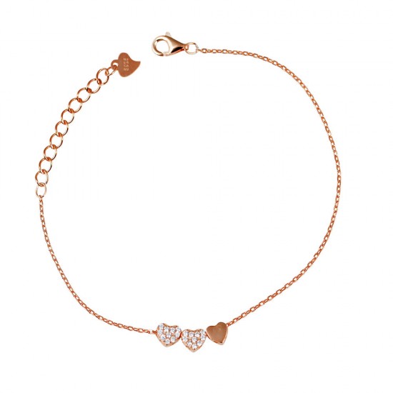 Βραχιόλι Καρδιά από Ασήμι 925