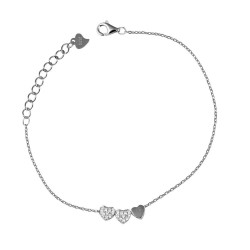 Βραχιόλι Καρδιά από Ασήμι 925