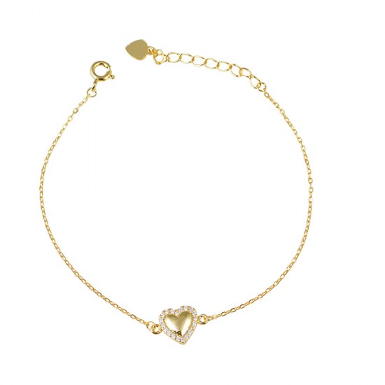 Βραχιόλι Καρδιά από Ασήμι 925