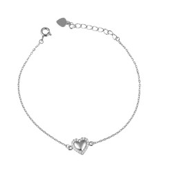Βραχιόλι Καρδιά από Ασήμι 925
