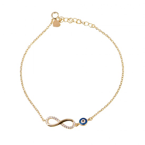 Βραχιόλι Άπειρο από Ασήμι 925