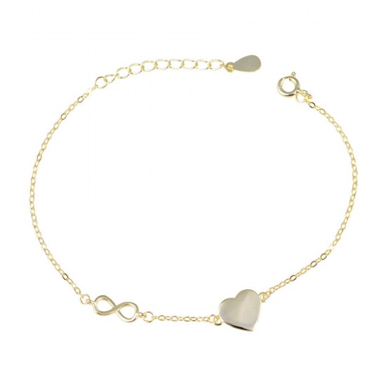 Βραχιόλι Καρδιά από Ασήμι 925
