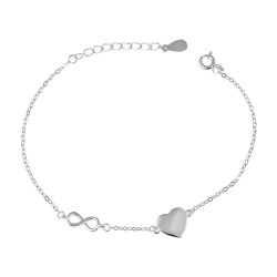 Βραχιόλι Καρδιά από Ασήμι 925