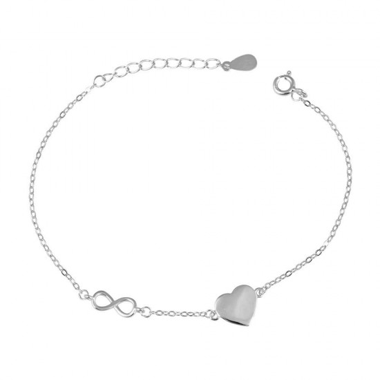 Βραχιόλι Καρδιά από Ασήμι 925