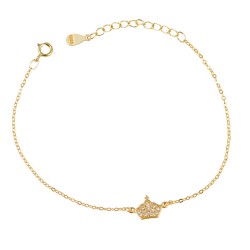 Βραχιόλι Κορώνα από Ασήμι 925