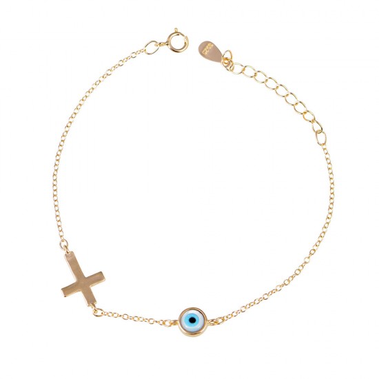 Βραχιόλι Μάτι από Ασήμι 925
