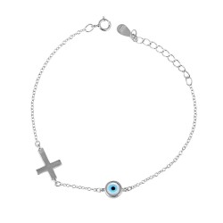 Βραχιόλι Μάτι από Ασήμι 925