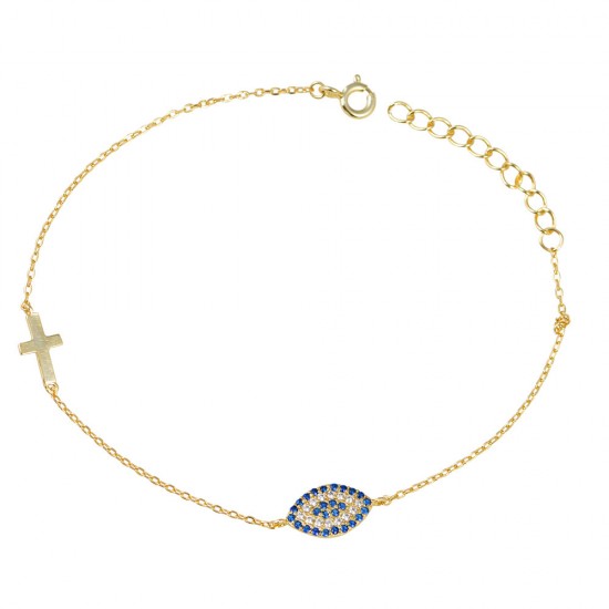 Βραχιόλι Μάτι από Ασήμι 925