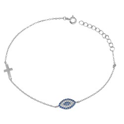 Βραχιόλι Μάτι από Ασήμι 925