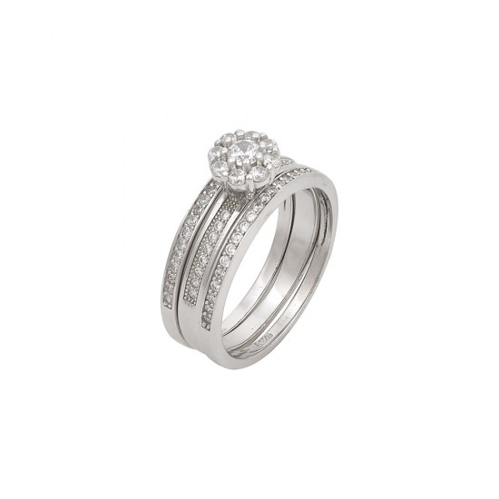 Δαxτυλίδι Μονόπετρο από Ασήμι 925