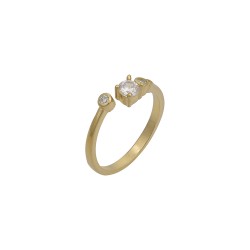 Δαxτυλίδι Bypass από Ασήμι 925