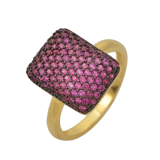 Δαχτυλίδι Τετράγωνο από Ασήμι 925