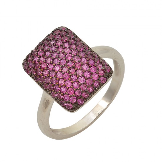 Δαχτυλίδι Τετράγωνο από Ασήμι 925