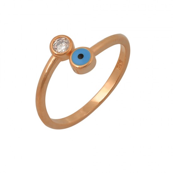 Δαxτυλίδι Μάτι από Ασήμι 925
