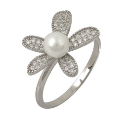 Δαχτυλίδι Πέρλα από Ασήμι 925