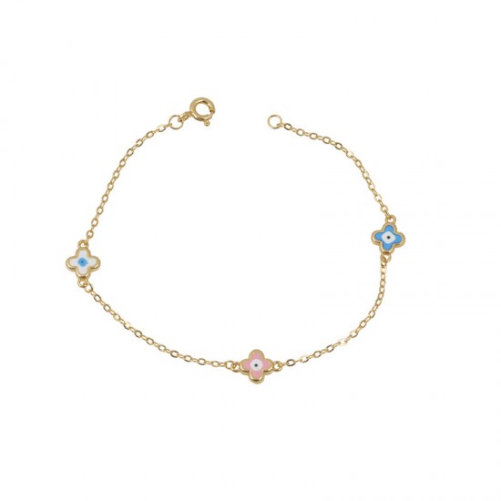 Παιδικό Βραχιόλι Σταυρός από Ασήμι 925