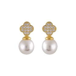 Σκουλαρίκια Πέρλα από Ασήμι 925