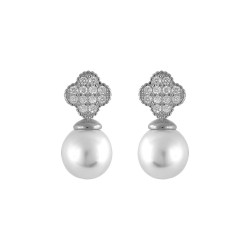 Σκουλαρίκια Πέρλα από Ασήμι 925