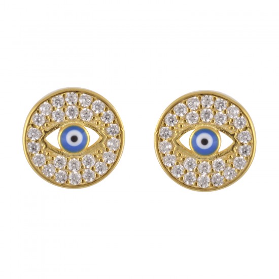 Σκουλαρίκια Μάτι από Ασήμι 925