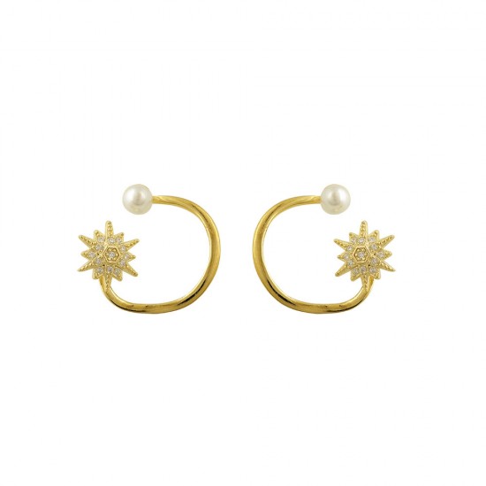 Σκουλαρίκια Πέρλα από Ασήμι 925