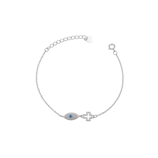 Παιδικό Βραχιόλι Μάτι από Ασήμι 925
