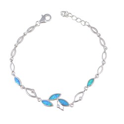 Βραχιόλι με Opal Πέτρα από Ασήμι 925