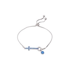 Βραχιόλι Σταυρός με Opal Πέτρα από Ασήμι 925