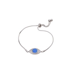 Βραχιόλι Μάτι με Opal Πέτρα από Ασήμι 925