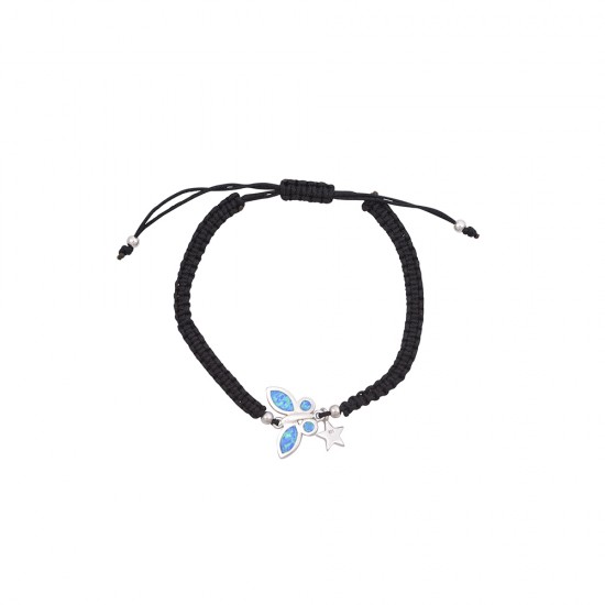 Βραχιόλι Πεταλούδα με Opal Πέτρα από Ασήμι 925