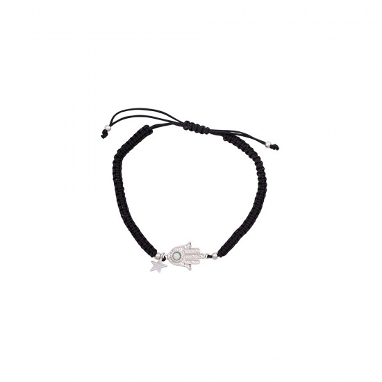 Βραχιόλι Χέρι της Φατιμά με Opal Πέτρα από Ασήμι 925