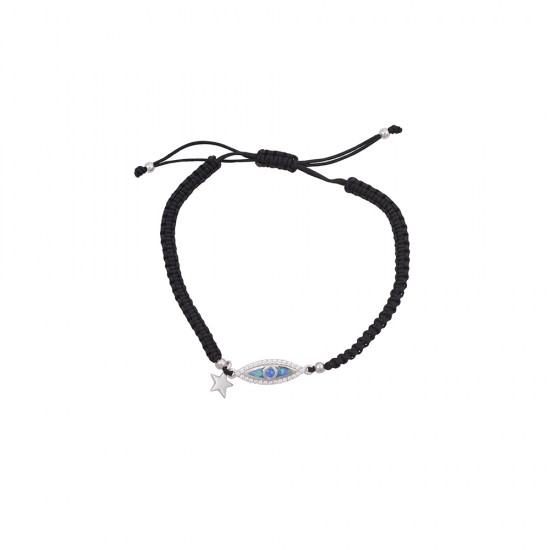 Βραχιόλι Μάτι με Opal Πέτρα από Ασήμι 925
