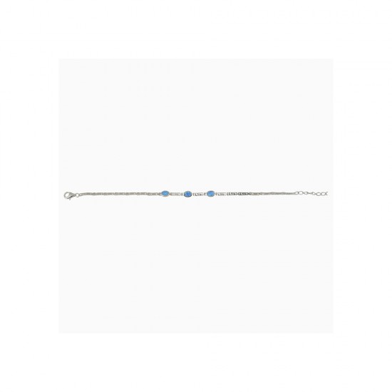 Βραχιόλι Μαίανδρος με Opal Πέτρα από Ασήμι 925