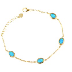 Βραχιόλι με Opal Πέτρα από Ασήμι 925