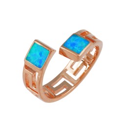 Δαχτυλίδι με Opal Πέτρα από Ασήμι 925 Επιπλατινωμένο