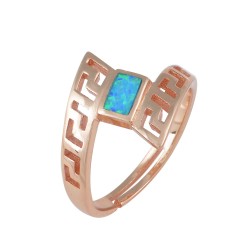 Δαχτυλίδι με Opal Πέτρα από Ασήμι 925 Επιπλατινωμένο