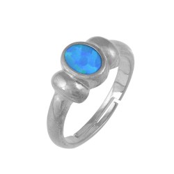 Δαχτυλίδι με Opal Πέτρα από Ασήμι 925 Επιπλατινωμένο