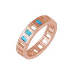 Δαχτυλίδι με Opal Πέτρα από Ασήμι 925 Επιπλατινωμένο