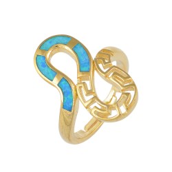 Δαχτυλίδι με Opal Πέτρα από Ασήμι 925 Επιπλατινωμένο