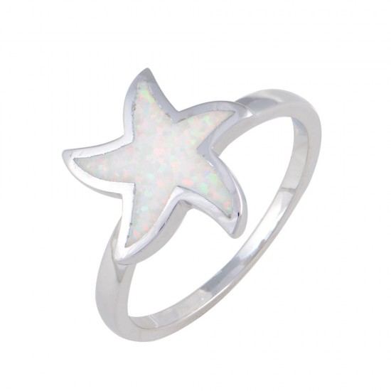 Δαχτυλίδι με Opal Πέτρα από Ασήμι 925 Επιπλατινωμένο